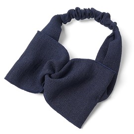 M.H.A.style 21545 Women's Hair Turban Headband with Ribbon Motif, Summer, D. Navy