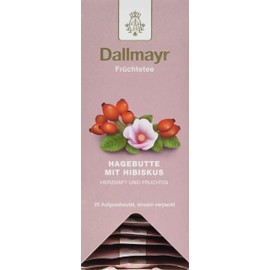 Dallmayr Tea Infusion Bag - Rosehip / Hibiscus Tea, Pack of 1 (1 x 75 g)