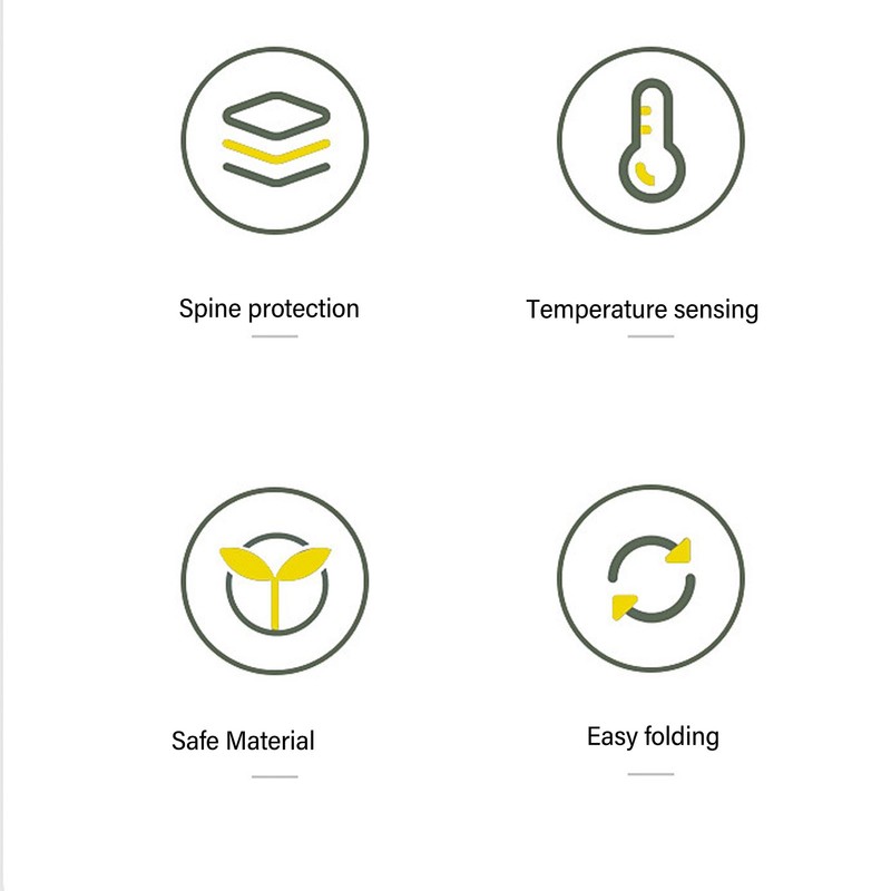 Foldable Baby Bath Support with Thermometer Slip Resistant Ergonomic Infant