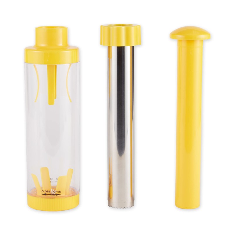 RSVP International Yellow Deluxe Corn Stripper, 10.5" | Quickly Remove