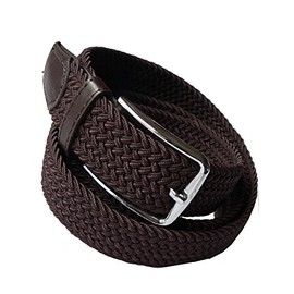 LisaModa Unisex Stretch Braided Belt in Many Colours - brown, size: 85-115