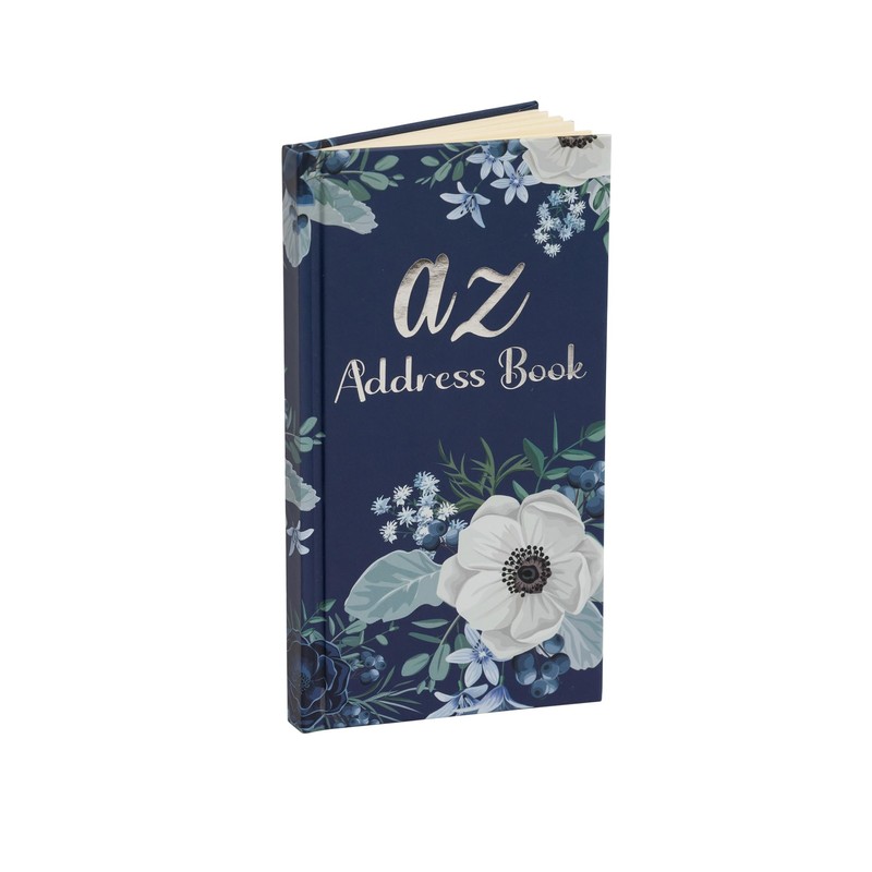 Telephone Address Book A-Z Index Hard Back Cover Slim