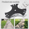 DECKMAN 2 Pack Walk-Behind Edger Quick Cutting Tri-Tip Replacement Blade,