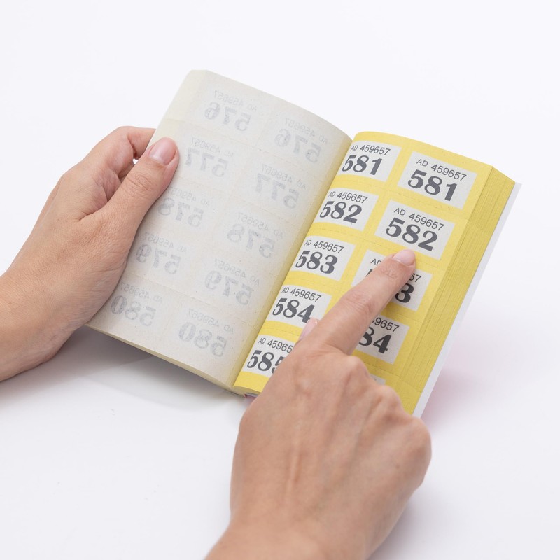 evelay Cloakroom Raffle 1-1000 Tombola Draw Tickets Numbered Yellow