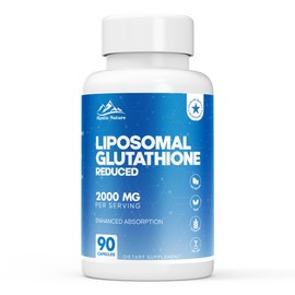 Liposomal Glutathione Reduced 90 Capsules | 2000 MG | Enhanced Absorption Glutathione Supplement | Non-GMO Vegan Natural | UK Based Brand