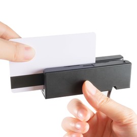 Posunitech Mini Msr100 Swipe Magnetic Credit Card Reader 3 Tracks Hi/Lo Data Collector, USB Msr Stripe Card Reader for Point of Sale (POS), Access Control, ID Verify