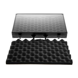 Dice Palace (Single-Sided Display with Black Casing) - 2in1 Dice Display & Storage Case Storing Dice Sets & Collections DND Dice Metal Stone Resin Dice Bag Box Metal Case TTRPG