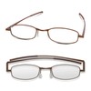 Compact Lenses Flat Folding-Reading Glasses Espresso +2.0