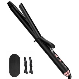 FARERY Long Barrel Curling Iron 1.25 inch, 11 Adjustable Temp, Include Clips & Silicone Pad, Comfort:_1 Inch