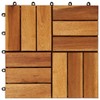 LJLB Acacia Hardwood Decking Tiles for Outdoor Serenity, Easy to