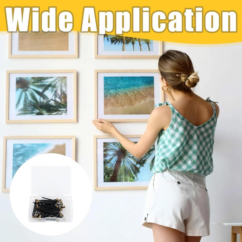 50-Piece Metal Picture Frame Hangers – Hooks & Brackets for