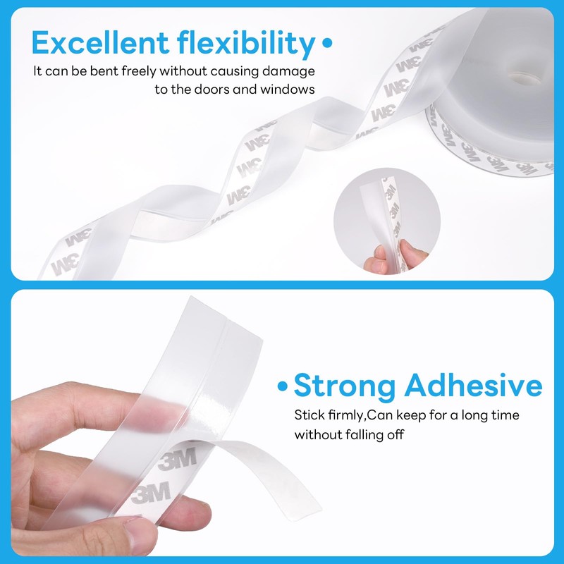 Orechic Weather Stripping Door Seal Strip, Rubber Sealing Tape for