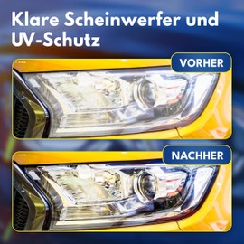 ATG® Headlight preparation set, universal car headlight polishing set for matte and blind headlights, easy headlight preparation, headlight repair kit including microfibre cloths