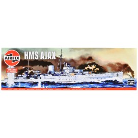 Airfix DCD Level 3 HMS Ajax Light Cruiser 1/600 Plastic Model Kit for Model Building Tool Kits DC Level 3