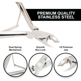 Professional Cuticle Nippers Stainless Steel Cuticle Cutters and Remover, Best Nipper Scissors, Nail Care Tool for Manicure and Pedicure