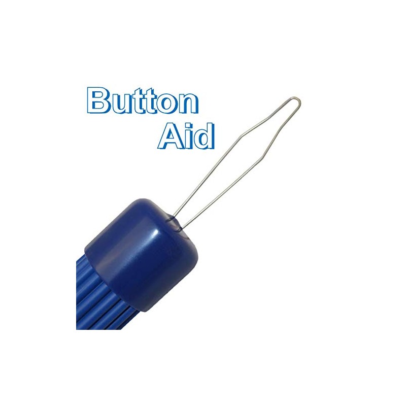 Rehabilitation Advantage Ribbed Handled Button Aid with Zipper Pull