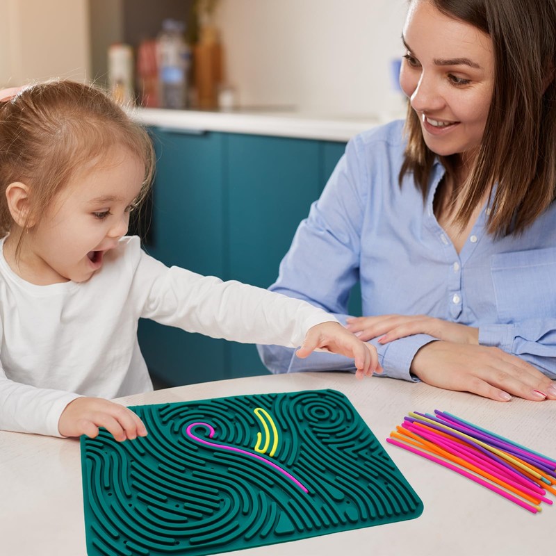 Sensorik Activity Board Silikon, 30x20cm Sensorik Activity Board, Montessori Spielzeug
