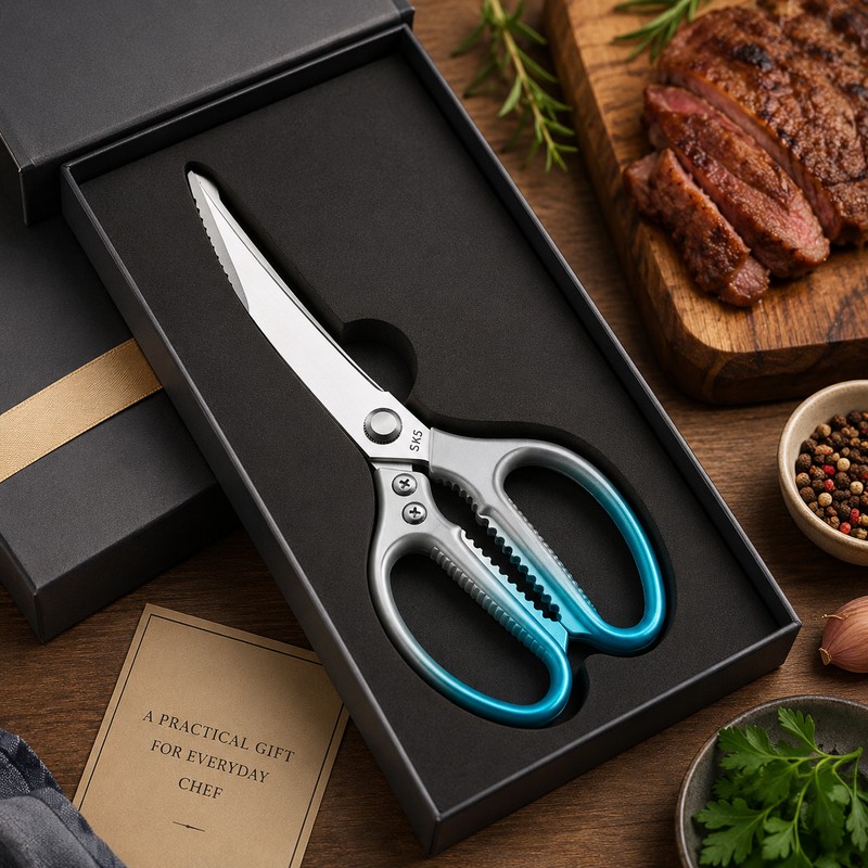 Stainless Steel Kitchen Scissors for Food Prep – Heavy-Duty Poultry