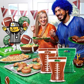 Football Goodie Bags, Football Party Bags, 100 PCS Football Treat Bags, Football Birthday Party Favors for Kids Rugby Sports Theme Candy Bags Gift Bags Game Day Events Supplies Football Party Decorations
