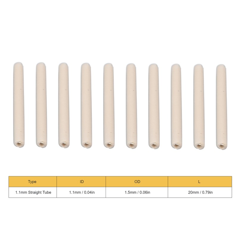 10pcs Hearing Aid Receiver Tubing Professional FKM Hearing Aid Straight