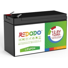Redodo 12V 12Ah LiFePO4 Deep Cycle Rechargeable Battery, Built-in 12A BMS, 4000-8000 Life Cycles, Perfect for Kids, Fish Finder etc