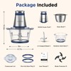 KOIOS Food Processor, 500W Electric Food Chopper with 2 Bowls