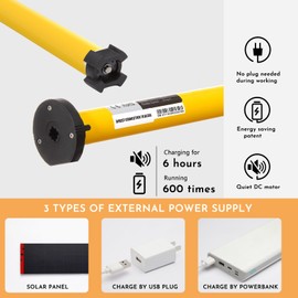 Persilux Motorized Roller Blinds with Remote Control, Blackout Electric Window Shades Work with Alexa Google via Hub, Rechargeable Smart Blinds for Windows, Custom Size, Blackout-White