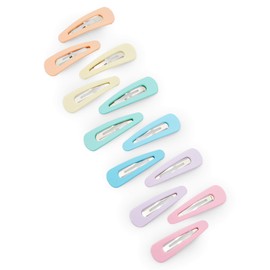 Large Snap Hair Clips for Women and Girls, 6 Pastel Colors (2.4 Inches, 12 Pack)