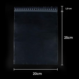 Pack of 100 Clear Food Grade Plastic Resealable Ziplock Bags (20cm x 25cm)