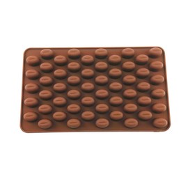 yueton 55 Cavity Coffee Beans Silicone Mold for Baking Chocolate Candy Gummy Ice Cube Molds for Cake Decoration Bakeware Mould