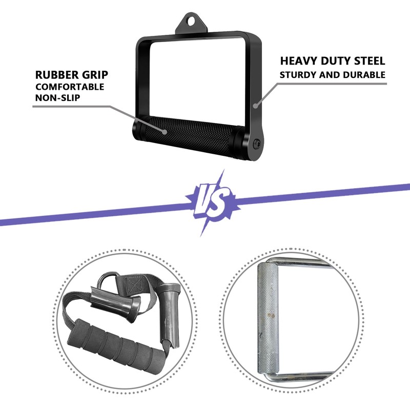 Howffite D Row Handle Cable Attachment for Weight Workout Tricep