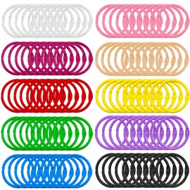 Pack of 100 book rings, 30 mm book binding rings, metal, loose leaf connectors, colourful ring binder rings, key rings, colourful index cards, books rings for scrapbook, album, memo tray, photo album