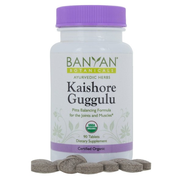 Banyan Botanicals Kaishore Guggulu - Certified Organic, 90 Tablets - Pitta Balancing Formula for The Joints and Muscles
