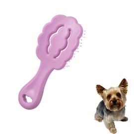 MAEELOU Cloud Shape Small Dog Grooming Brush - Perfect for Shih Tzus, Yorkies, and Maltipoos - Ideal Puppy Hair Brushes for Maltese and Small Breeds (Purple)