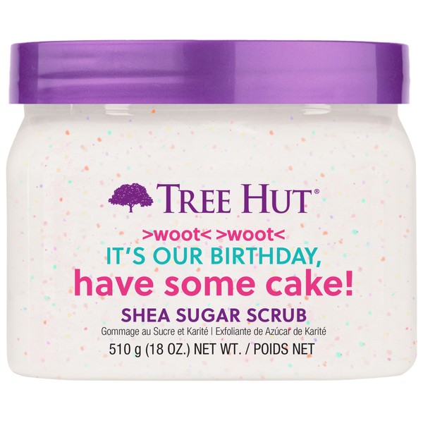 Tree Hut Exfoliating Shea Sugar Scrub Birthday Cake, 18 oz