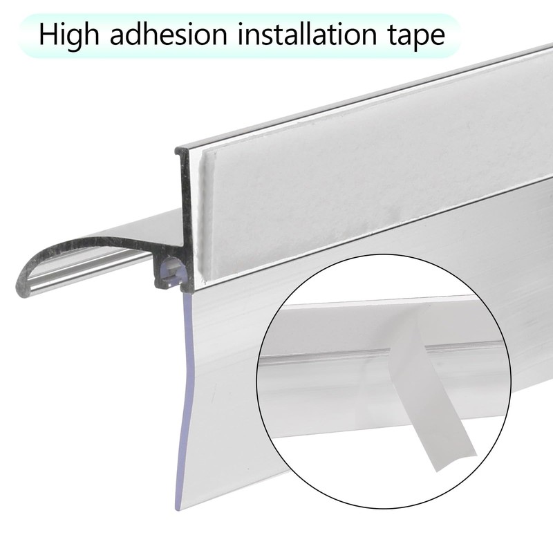 32" Shower Door Bottom Deflector for Chrome Framed Shower Door