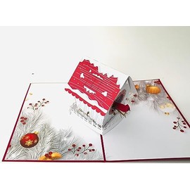 ETA 3D Holiday Pop Up Christmas Card, 3D Santa Claus on Boat Pop Up Card, 3d X'mas Greetings Cards, Merry Christmas Card, X22 (X27)