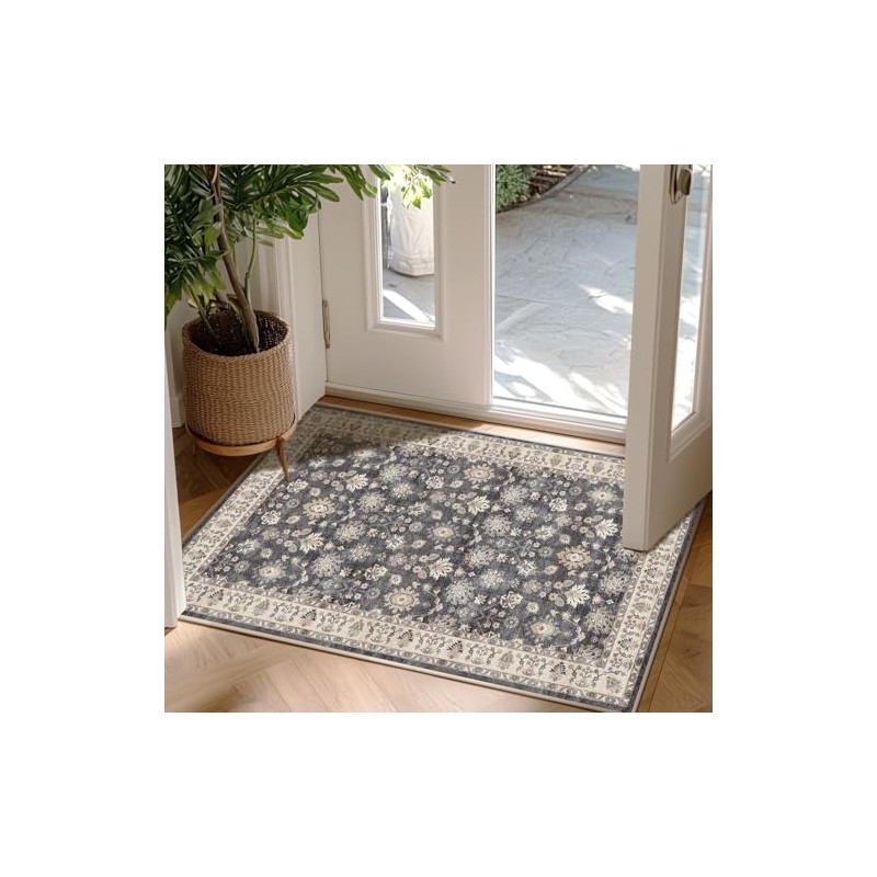 Indoor Washable Door Mat, Small Area Rug for Kitchen, Soft