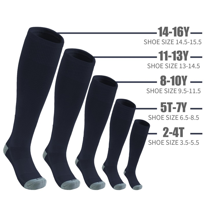 QBK - Calcetines de béisbol para niños pequeños y niñas,