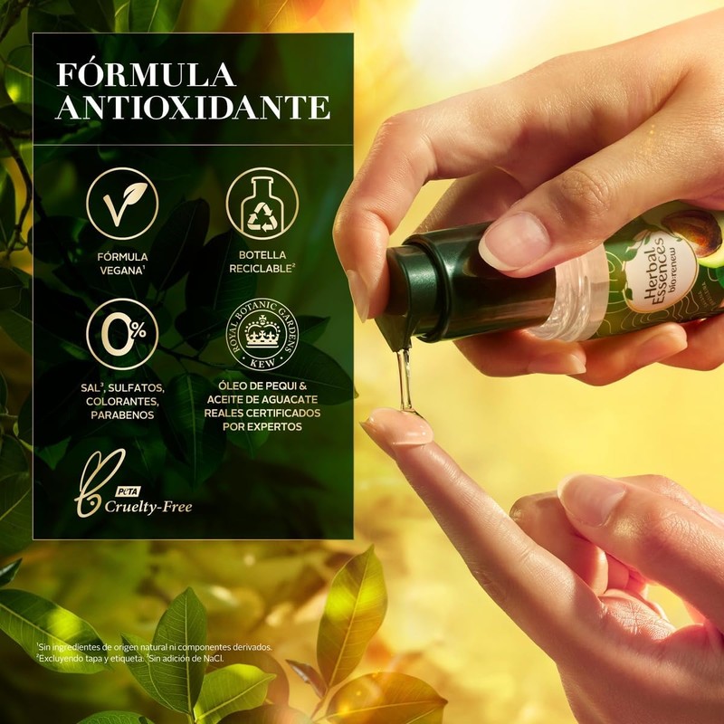 HERBAL ESSENCES Bio:Renew, Nutre Óleo Finalizador - aceite para cabello