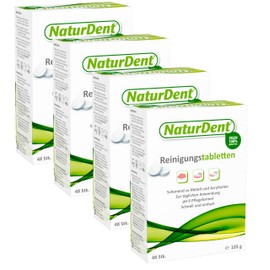 4 x NaturDent Cleaning Tablets (Pack of 48)