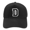Unisex Boys Girls Baseball Cap Black Hat Kids Cap Alphabet