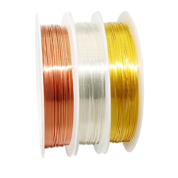 Jewelry Beading Wire Craft Wire 24 Gauge（0.5mm） Tarnish Resistant Copper