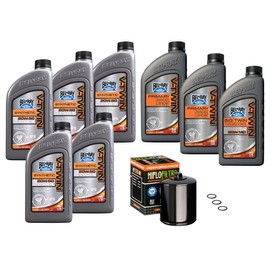 Bel-Ray Synthetic Engine/Transmission/Primary Oil Change For Harley Davidson Motorcycles, 2017-Up Harley M8, Chrome Oil Filter
