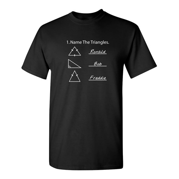 Name The Triangles Graphic Novelty Sarcastic Funny T Shirt S