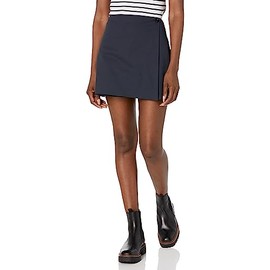 Theory Women's Button Mini Skort, Nocturne Navy