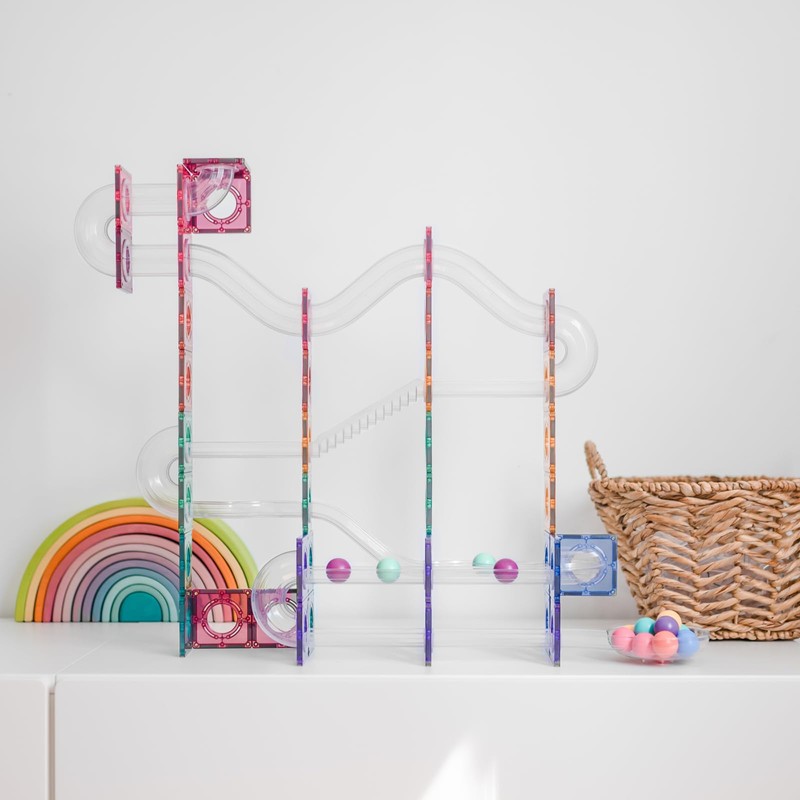 Connetix Pastel Ball Run Pack, 106 Pieces