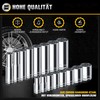 zozoa 16-Piece 1/4-Inch Drive Socket Spanner Set, 12-Point Deep and