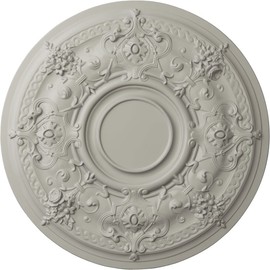 Ekena Millwork CM29DAPCF Darnay Ceiling Medallion, 29 1/4"OD x 2"P (Fits Canopies up to 7 1/4"), Hand-Painted Pot of Cream