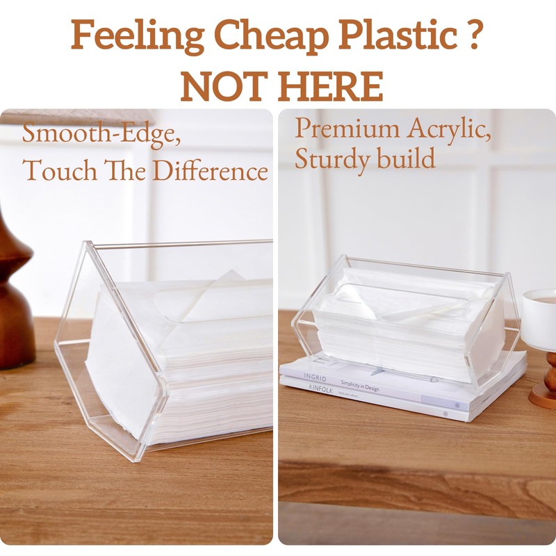 Acrylic Tissue Box Holder Rectangle - 2025 Unique Clear Tissue